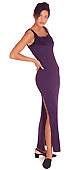 Matte Jersey Dress with Velvet Trim