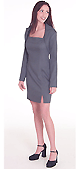 Stretch Slip Dress with Shrug